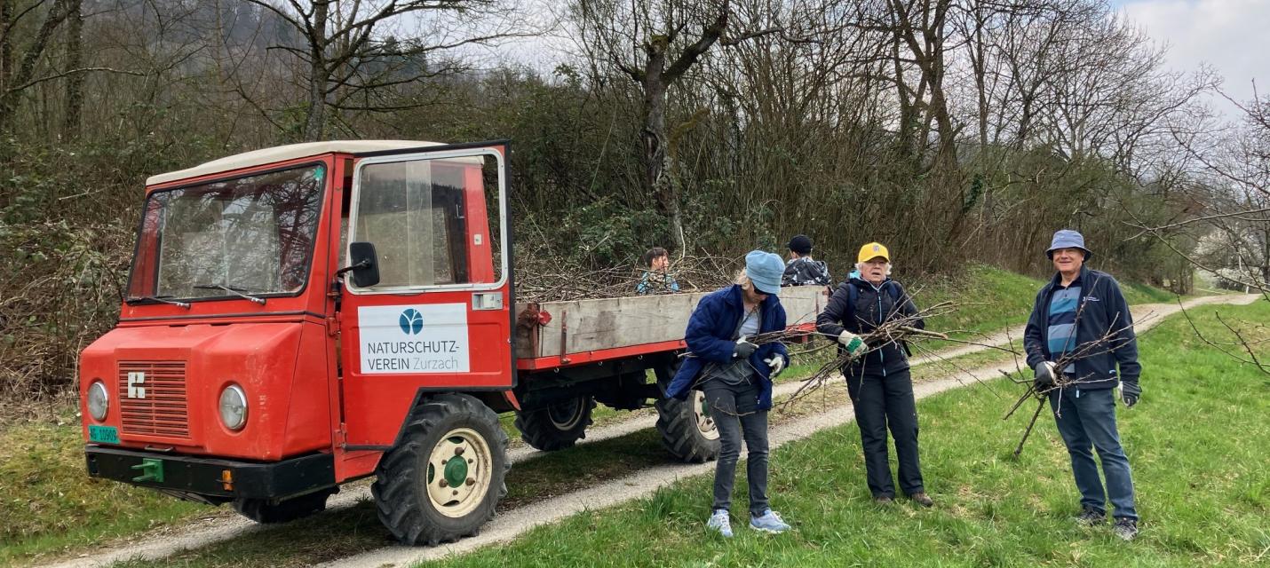 Einsammeln Schnittgut